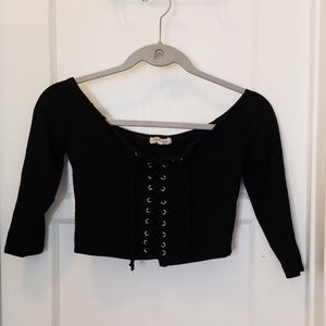 Black crop top